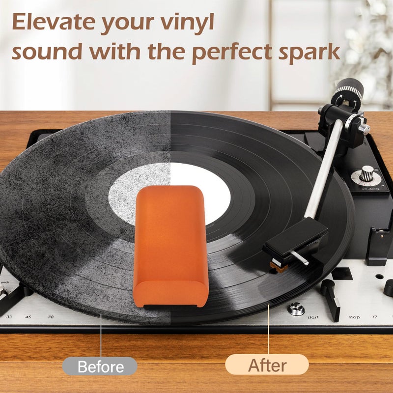 Pacific Mailer 5 in 1 Vinyl Record Cleaning Solution Kit, Includes Soft Velvet Record Brush, Vinyl Cleaning Liquid, Stylus Cleaner & Brush and Carry Pouch - Image 3